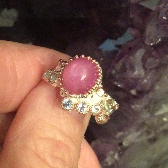 Amazing Genuine Rare Pink Star Ruby Ring - Picture 11 of 11